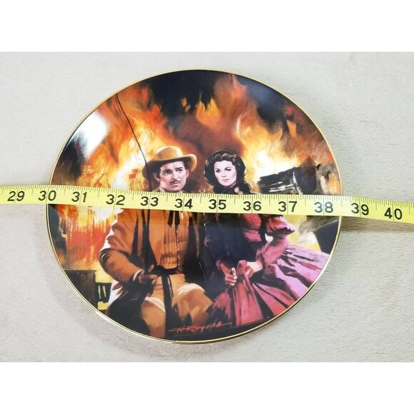 Gone With The Wind The Burning of Atlanta 1988 Plate Wall Decor Fine China Vtg - Picture 13 of 13
